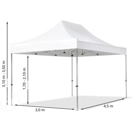 Tetto Di Ricambio Per Gazebo 3x4,5 M – Tessuto Impermeabile 350 G/m², Blocco UV 99%, Verde (o Bianco)