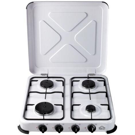 Fornello a gas gpl 4 fuochi portatile ekp2427 dcg