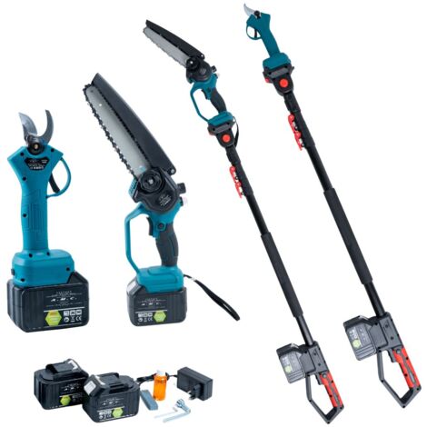Kit Professionale Forbice da Potatura Motosega 8 Pollici con asta Telescopica