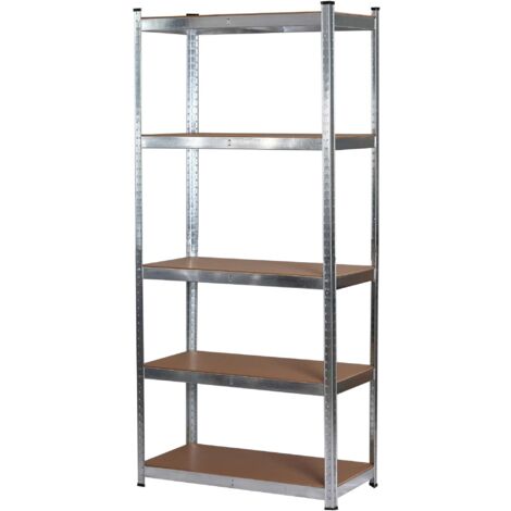 Scaffale in metallo zincato con 5 ripiani MDF rinforzati - 90x40x180H cm (1/3)