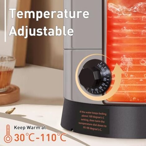 Todeco Distributeur De Boissons Chaudes 7,7L, 1500W, Marmite à Vin