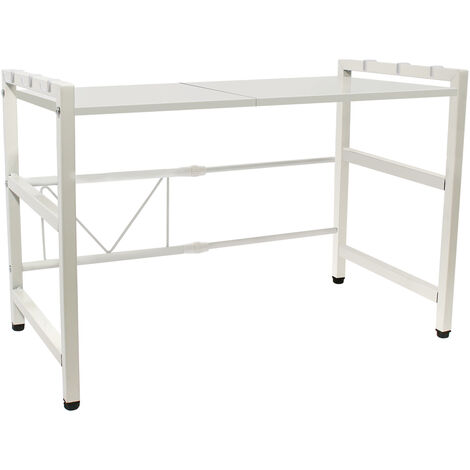 Todeco – Support de four à micro-ondes extensible en métal – Dimensions réglables 36-60cm x 36cm x 34,5-44cm – Charge 25kg – Avec 6 crochets (1/5)