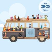 Todeco Scaffale Magnetico Per Toniebox – Autobus Blu, Spazio Per 20-25 Tonies, Facile Da Installare, Design Sicuro Per Bambini