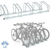 Ratelier Familial pour Vélo, Support de Rangement Vélo, Peut contenir 5 vélos, Dimensions: 132 x 32 x 26 cm