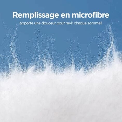 Surmatelas Nuage 140 x 190 en Microfibre - Confort Optimal - Moelleux,  Anti-Acarien, Respirant - pour Matelas 2 Places