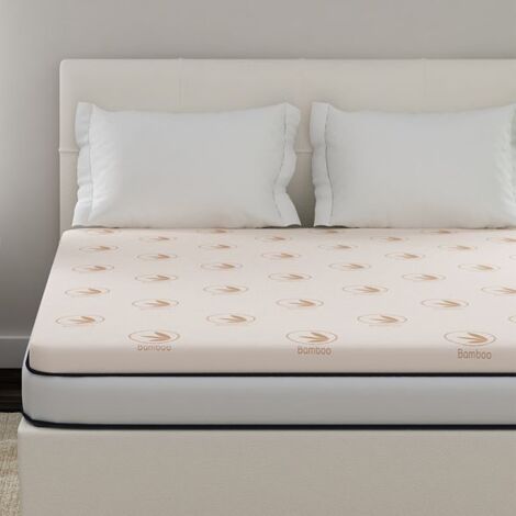 Surmatelas Mémoire De Forme HOMCA 140x200 Cm - Épaisseur 7.5cm - Housse Bambou - Pour Un Sommeil Douillet