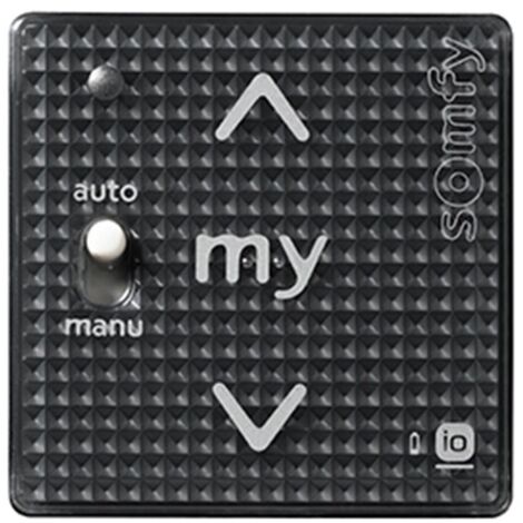 1811015 – Commande murale tactile – Alimentation 230V – Compatible avec motorisations Somfy – Design noir brillant