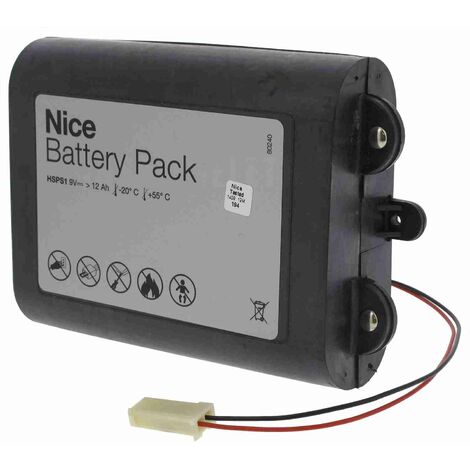 Nice – Batterie 9V 12Ah pour sirène d'alarme – Capacité 12Ah – Alimentation systèmes HSPS1