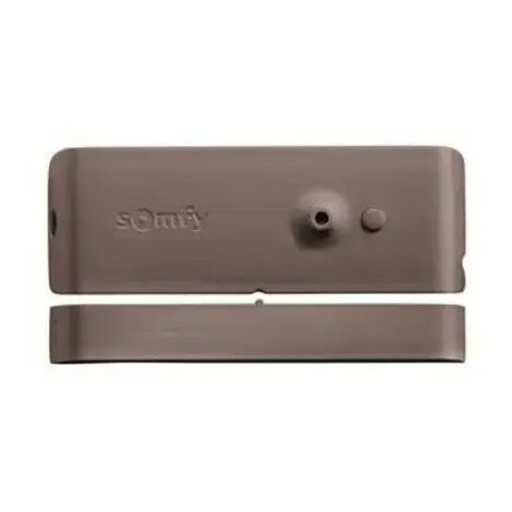 1875057 – Détecteur d'ouverture marron – Alimentation par batterie – Pour sécurité domicile – Compatible avec systèmes Somfy