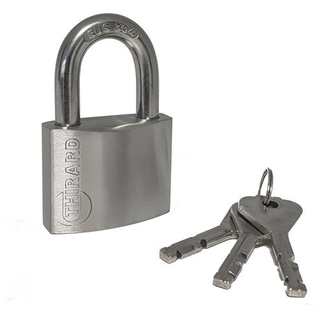 Cadenas extérieur MACH 3 avec anse inox et 3 clés par THIRARD