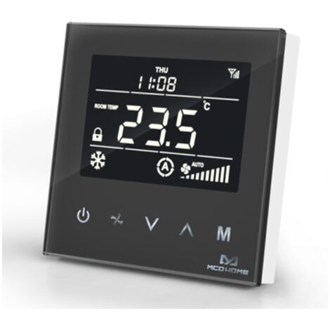 Thermostat Z-Wave pour ventilo-convecteur 4 tubes Noir