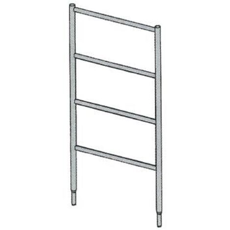 Altrad – Échelle galvanisée 2 m 4 barreaux – Accessoire échafaudage pour chantiers – Système d'accrochage 360° – J00071