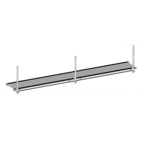 Passerelle échafaudage 6 m aluminium avec potelets