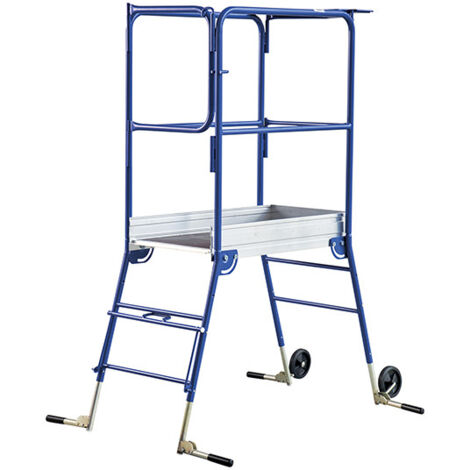 Finish – Plateforme échafaudage Tetris 900 x 500 mm – Hauteur d'accès 3 m – Charge maximale 150 kg – Acier époxy pour usage intensif