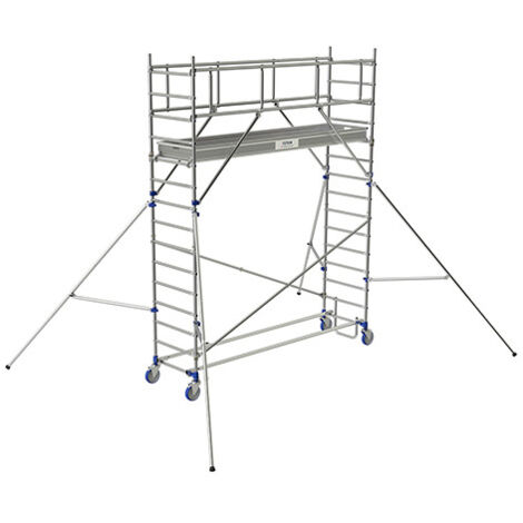 Echafaudage roulant 1 plateau - Hauteur de travail max 4.85m - 26403830 (1/5)