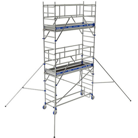 Echafaudage roulant 2 plateaux - Hauteur max. de travail 5.85m - 22403740
