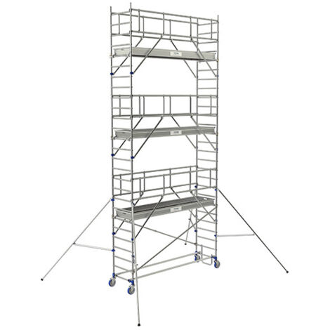 Echafaudage roulant 3 plateaux - Hauteur de travail max 7.85m - 26403860 (1/5)