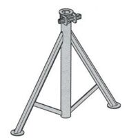 Echafaudages Stéphanois – Pied fixe pour échafaudage – Accessoire en acier – Hauteur 300 mm – Poids 2,6 kg – Pour chantiers humides et terrains accidentés