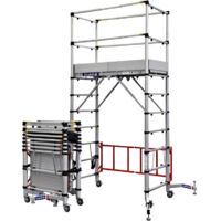 Centaure – Échafaudage télescopique en aluminium 4m – Charge max 150kg – Montage rapide – Stabilisateurs réglables – TW2