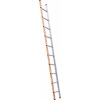 Tubesca Comabi – Échelle simple droite en aluminium 4,10 m – 14 marches – Charge maximale 150 kg – Stabilité accrue avec sabots renforcés