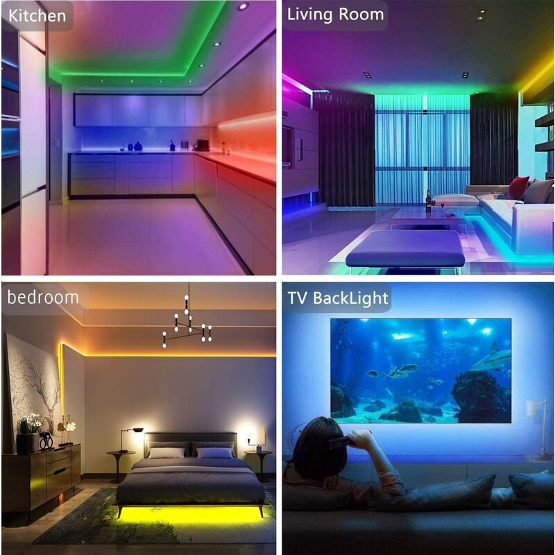 led light strips for room with remote