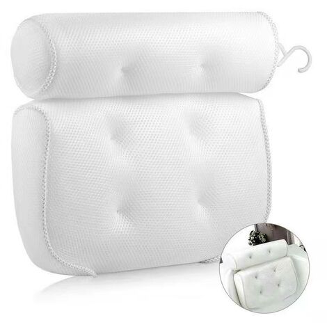 Bath Pillow Bath Cushion with 6 Non-slip Suction Cups for Jacuzzi, Whirlpool (36 X 36 X 10 cm)