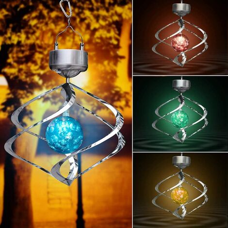 Solar Hanging Lights LED Colour Changing Lantern Outdoor Yard Decorations Wind Chimes Lights for Garden, Patio, Christmas Gift