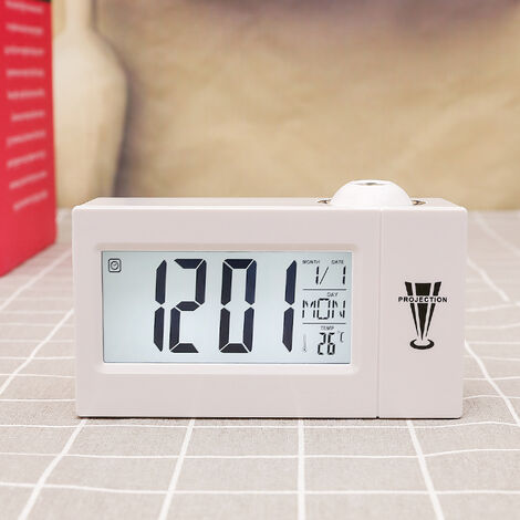 Digital Light Sensor Alarm Clock, Large Desktop LCD Display with Nightlight, Table Clock