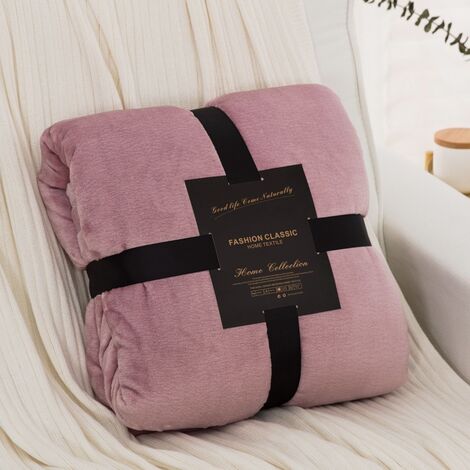 Fleece Blanket Throws Travel Size - Super Soft Fluffy Bed Throws Blankets Warm Blanket for Sofa Christmas Throws 120x200cm rose