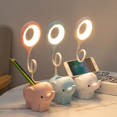 Elephant Lamp for Nursery Elephant Night Light for Kids Portable Animal Lamp with USB Type-C & Rechargeable Battery Power for Boys Cool Nature Decor Elephant Gifts for Girl 