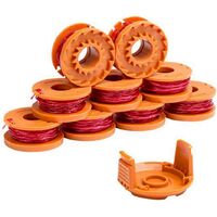 WG163 WG155 WG180 String Trimmer Replacement Spool Line Compatible with Worx WA0010, Weed Eater String Auto Feed Cap, Cordless Edger Line