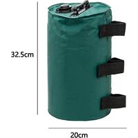 Beach Umbrella Tent Fixed Counterweight Reinforced Cylindrical Water Injection Counterweight Sand Bag Large Capacity Sun Shade Awning Tent Sand Bag Outdoor Sun Shade (Green)