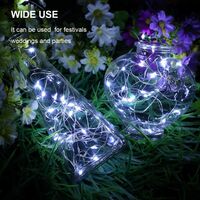 6-piece fairy tale light string Christmas decoration 7.2 feet 20 inches LED star light string battery-powered Christmas lights copper wire flashing firefly lights, used for party bedroom wedding craft pot decoration.