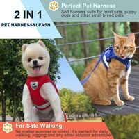 Cat sling and leash set, suitable for walking cats and puppy slings Soft mesh dog slings Adjustable cat vest slings with reflective belts co.ukfortable for pets, kittens, dogs and rabbits
