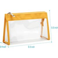 Transparent cosmetic bag, waterproof transparent cosmetic bag, TSA approved vacation, bathroom and storage cosmetic bag, transparent pencil case and stationery storage bag, set of 4