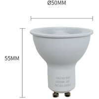 Equivalent halogen spotlight bulb 5W, LED spotlight 3000K, AC 220-240V, non-dimmable, warm white) [Energy class A ++]
