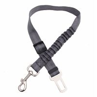 Dog seat belt with shock absorption system and strong seat belt with adjustable carabiner, suitable for dogs and cats