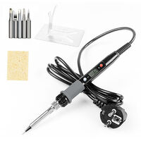 Soldering Iron Kit, 80W 220V Quick Heating Adjustable Temperature Soldering Tool with 180 ℃ ~ 480 ℃, Digital LED Display, Soldering Tips