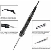 Soldering Iron Kit, 80W 220V Quick Heating Adjustable Temperature Soldering Tool with 180 ℃ ~ 480 ℃, Digital LED Display, Soldering Tips