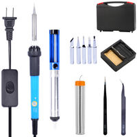 Soldering iron kit, 200 ℃ ~ 480 ℃ adjustable temperature soldering iron, professional soldering iron kit with desoldering pump and removable screwdriver