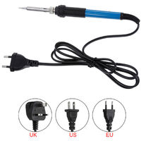 Soldering Iron Electric Kit, 60W Temperature Adjustable Soldering Kit 200 ℃ ~ 500 ℃ With 5 Soldering Tips 15 Piece Set With Tool Bag