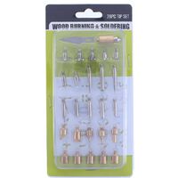 Soldering iron tip, 28-piece engraving iron head, replacement soldering tip kit, for wood burning / carving / embossing