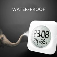 Wall Clocks for Living Room, Waterproof Bathroom Clock Digital Shower Wall Mounted Suction Cups Table Time Temperature for Living Room Decor