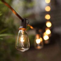 Solar String Lights Outdoor, 10 Ones Design Patio Lights String Waterproof with 10 Classic ST38 LED Edison Bulbs, Perfect for Garden, Backyard, Pergola, Party, Cafe, Bistro, Wedding, Camping D&eacute;coration