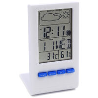 Wireless Weather Station, Thermometer Hygrometer Barometer Indoor Outdoor, Digital Clock Alarm Clock with outdoor sensor Display Time Date Day Moon Phase