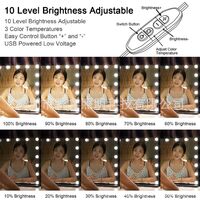 Hollywood Style LED Mirror Lamp - Vanity Light - 10 Dimmable Bulbs - 7000K