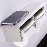 Toilet Roll Holder Reliable Direct Hood - Stainless Steel - Satin Finish