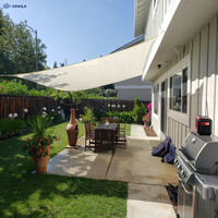 3 × 5 m Rectangular Shade Sail, UV Protection, Suitable for Garden, Yard, Waterproof Awning with Carry Bag, Milky White
