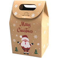 Christmas Kraft Paper Gift Boxes ,25Christmas Party Treat Goody Candy Bag for Xmas Party Bag Fillers