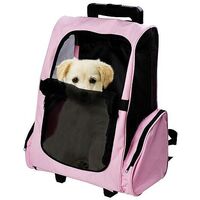 Pet Rolling Bag Trolley Case Crossbody Dog Backpack Going Out VIP Teddy Pet Bag Cat Bag M — Medium, Blue